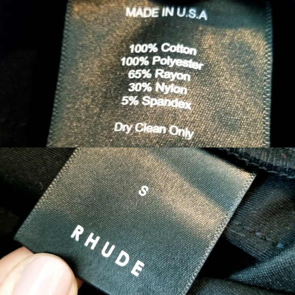 Rhude Traxedo Jogger Pants Black Unisex Drawstring Athleisure Athletic - Picture 15 of 15